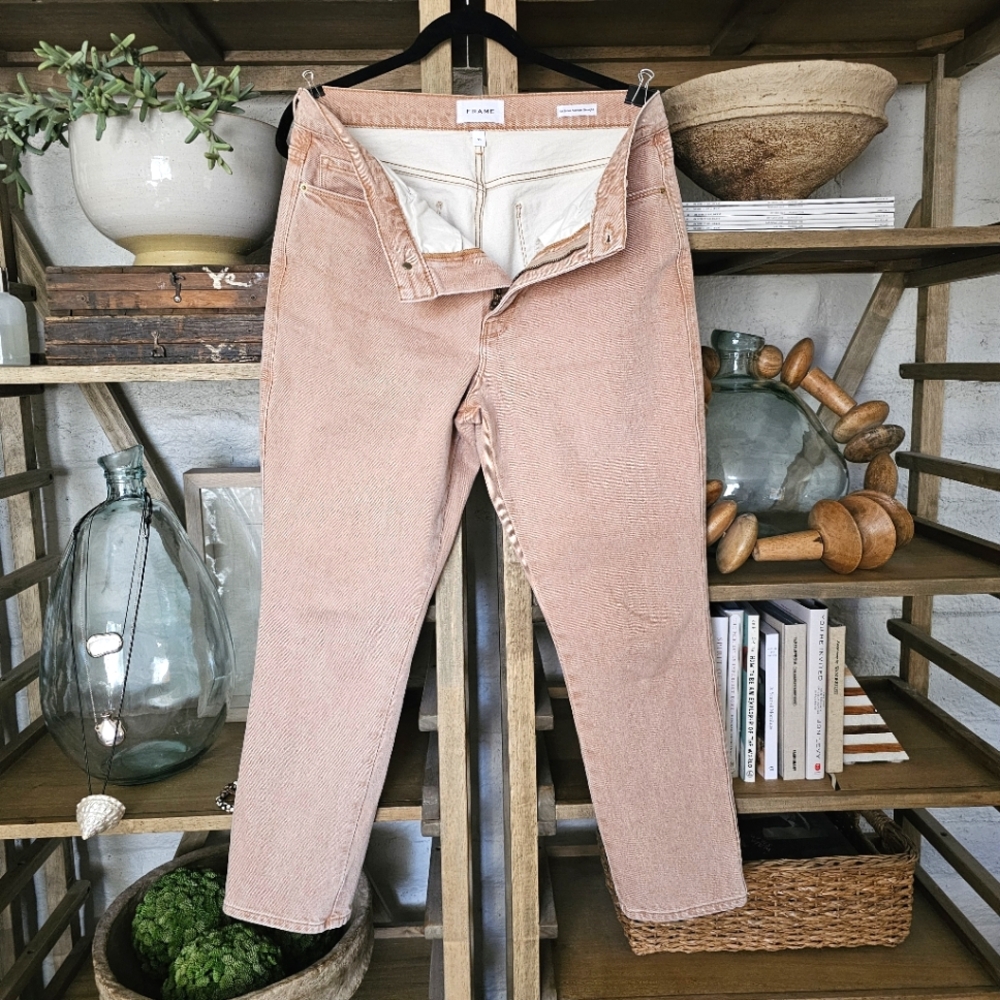 FRAME Le Sylvie Slender Straight Ultra High Rise Ankle Length NWOT Sand Wash - Picture 10 of 16